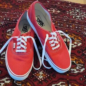 Vans Men's Red Sneakers 10.5